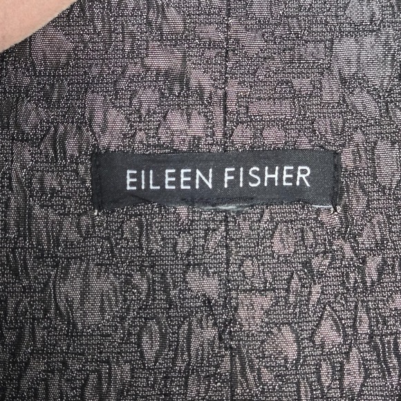 EILEEN FISHER Metallic Jacket Womens Small Open Evening Coat - Picture 3 of 9